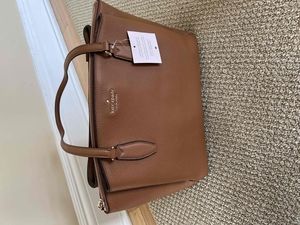 Kate Spade NWT New York Brown Handbag Triple Compartment Tote Large